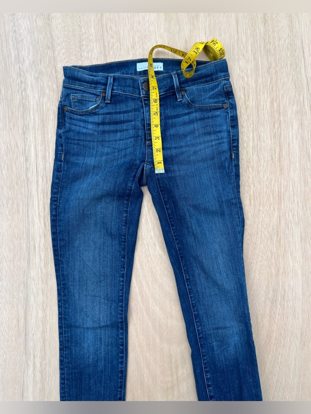 LOFT Y2K Indigo Skinny Stretch Jeans 24 Normcore Midrise Denim EUC Basic Baddie - Picture 6 of 9